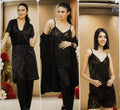 Premium Silk 5-Piece Nightwear Set for Women